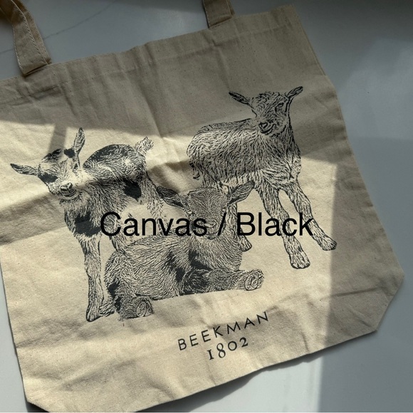 Beekman 1802 Goat Canvas Tote Bag your choice! Brand New - You Choose! - Picture 4 of 5